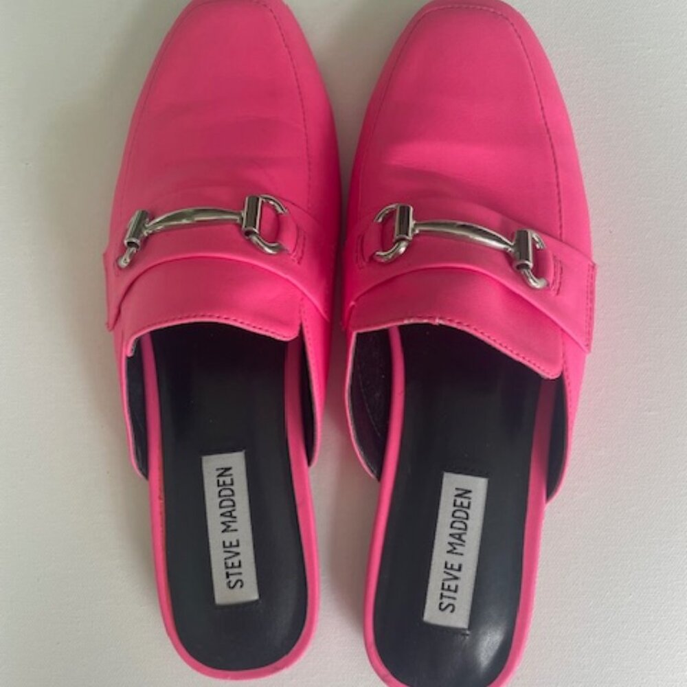 Steve Madden Kori Mules Bright Pink Size 9